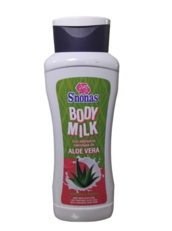 Body milk S'nonas con extractos naturales de aloe vera