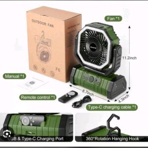 Ventilador recargable de 20000 mAh